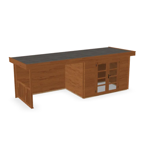 3D-model van Actieblokhut Bologna geïmpregneerd