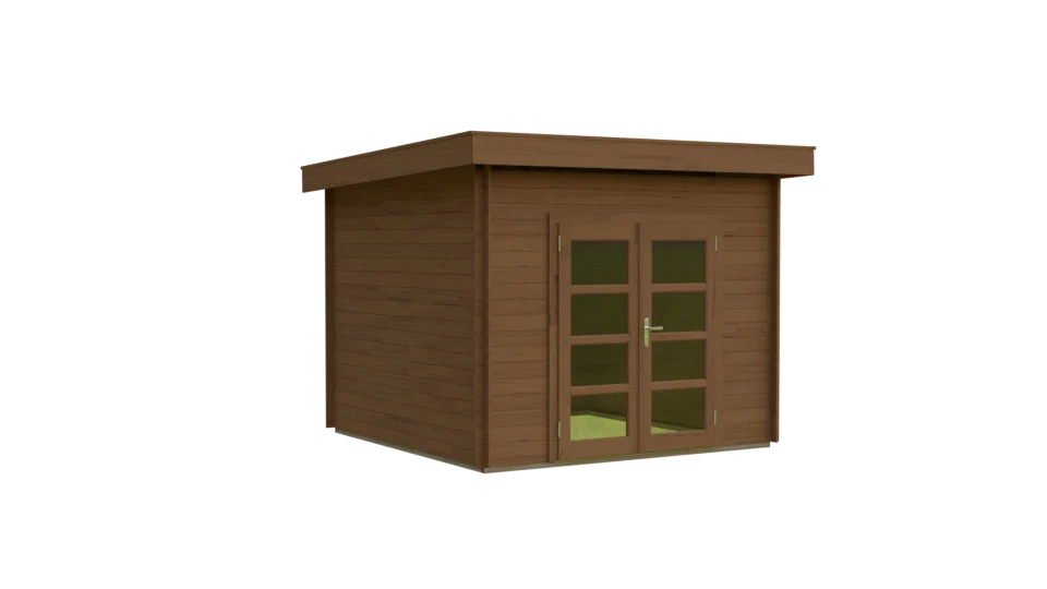 3D-model van Actieblokhut Nola geïmpregneerd