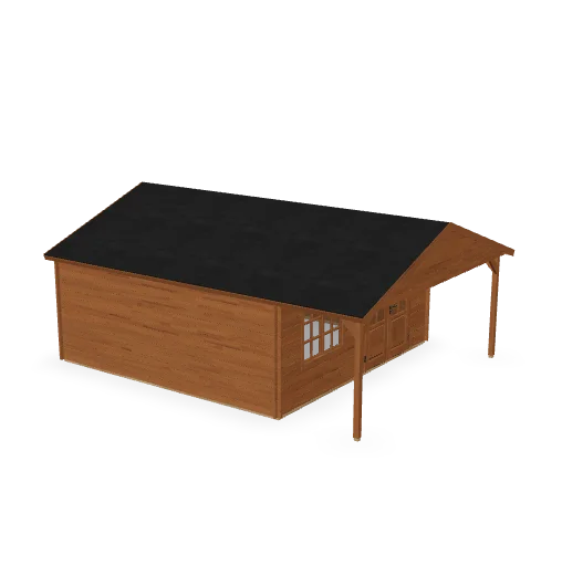 3D-model van Actieblokhut Taranto geïmpregneerd