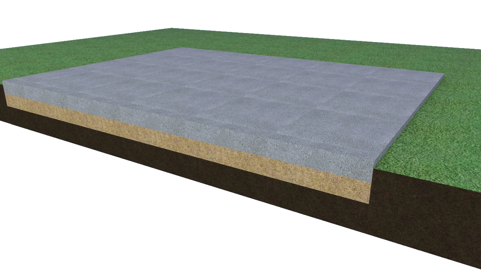 Betonvloer als fundering voor een blokhut