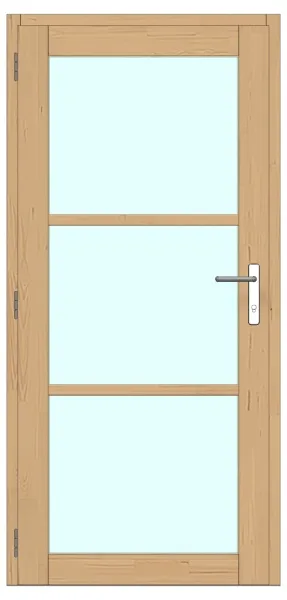 Deur met veiligheidsglas — PD01