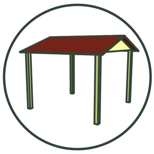 Douglas lariks veranda zadeldak