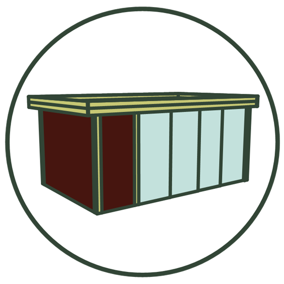 Vrijstaande tuinkamers